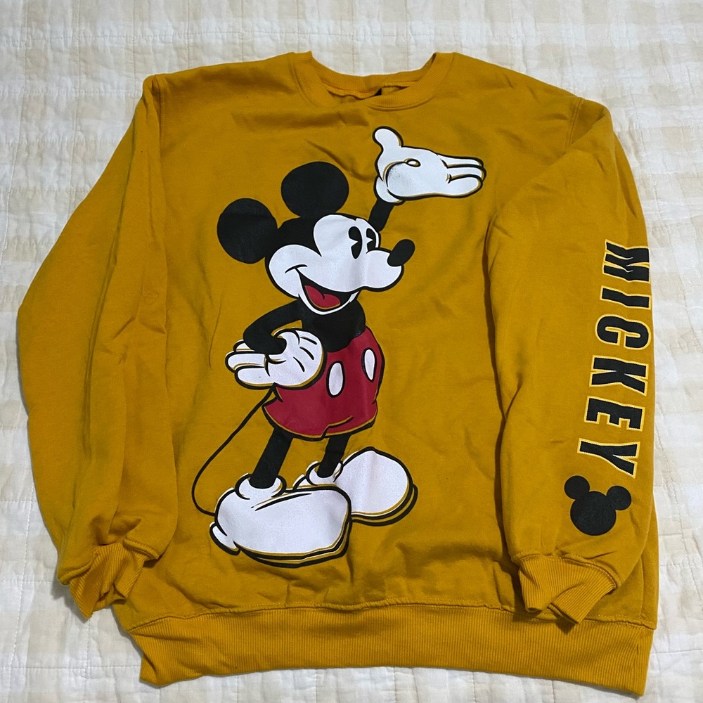 Mustard Mickey crewneck